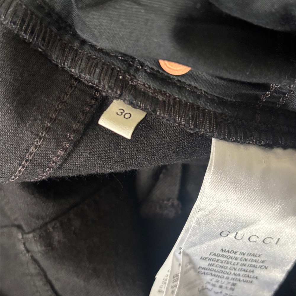 Gucci Black Jeans with Gold Logo - Picture 5 of 14